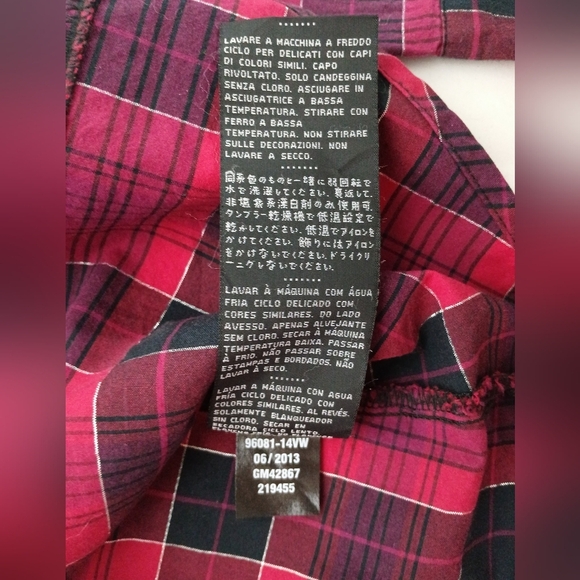 Harley Davidson Ladies Downswept Wing Plaid Cotton Longsleeve  Shirt. S - Picture 10 of 12